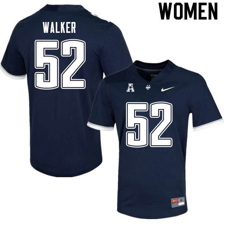 Women #52 Yakiri Walker Uconn Huskies College Football Jerseys Sale-Navy - Click Image to Close
